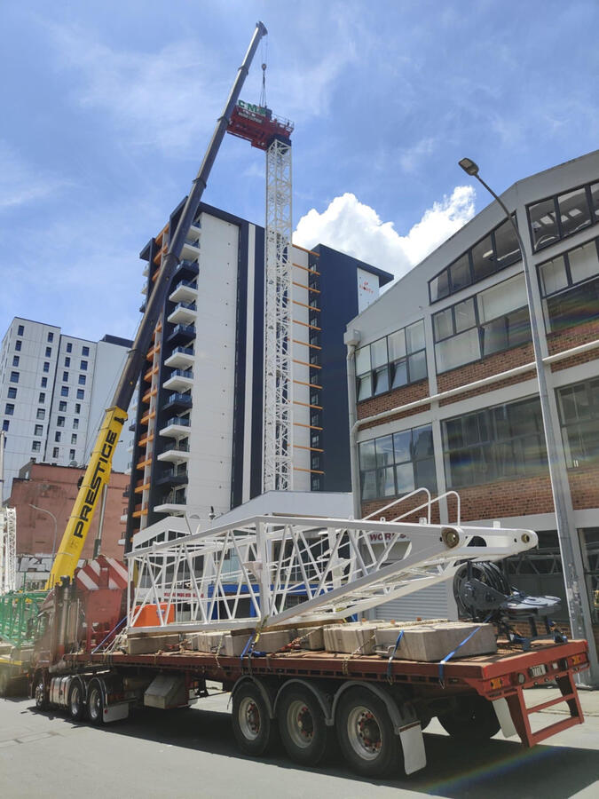 Tower crane erection